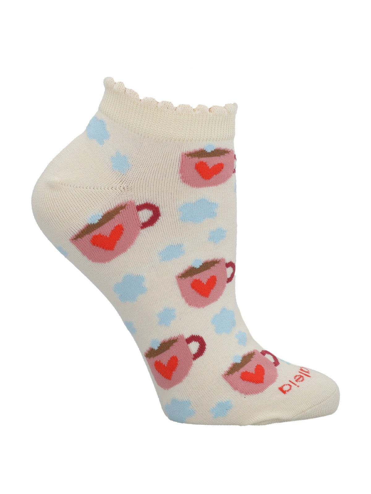 Calcetín Algodón Mujer Ped St Coffee Beige/Crudo Azaleia