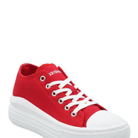 Zapatilla Mujer Lona Rojo Azaleia