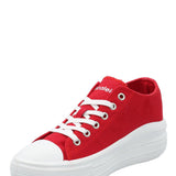 Zapatilla Mujer Lona Rojo Azaleia