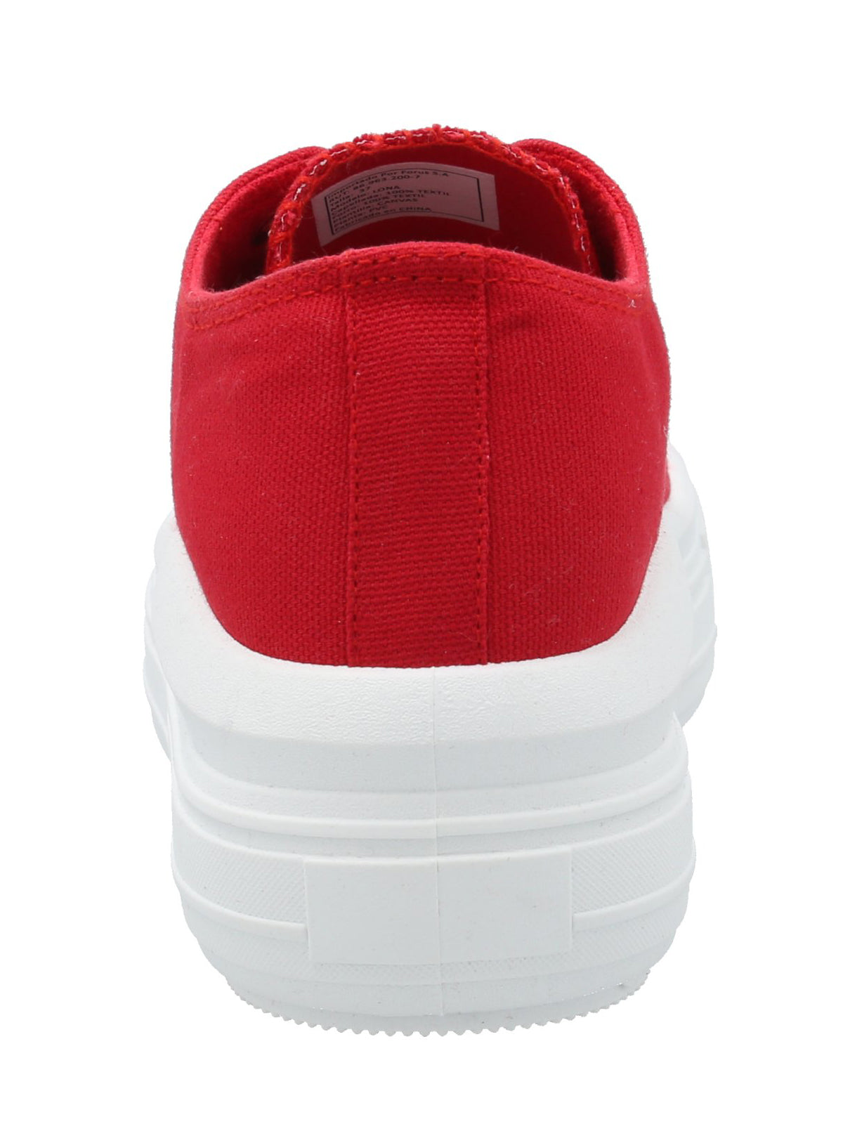 Zapatilla Mujer Lona Rojo Azaleia