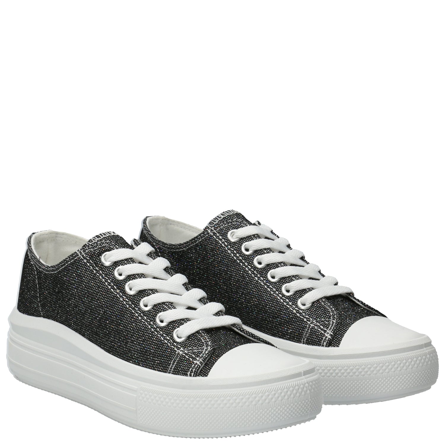 Zapatilla Mujer Lona Negro Azaleia