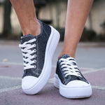 Zapatilla Mujer Lona Negro Azaleia