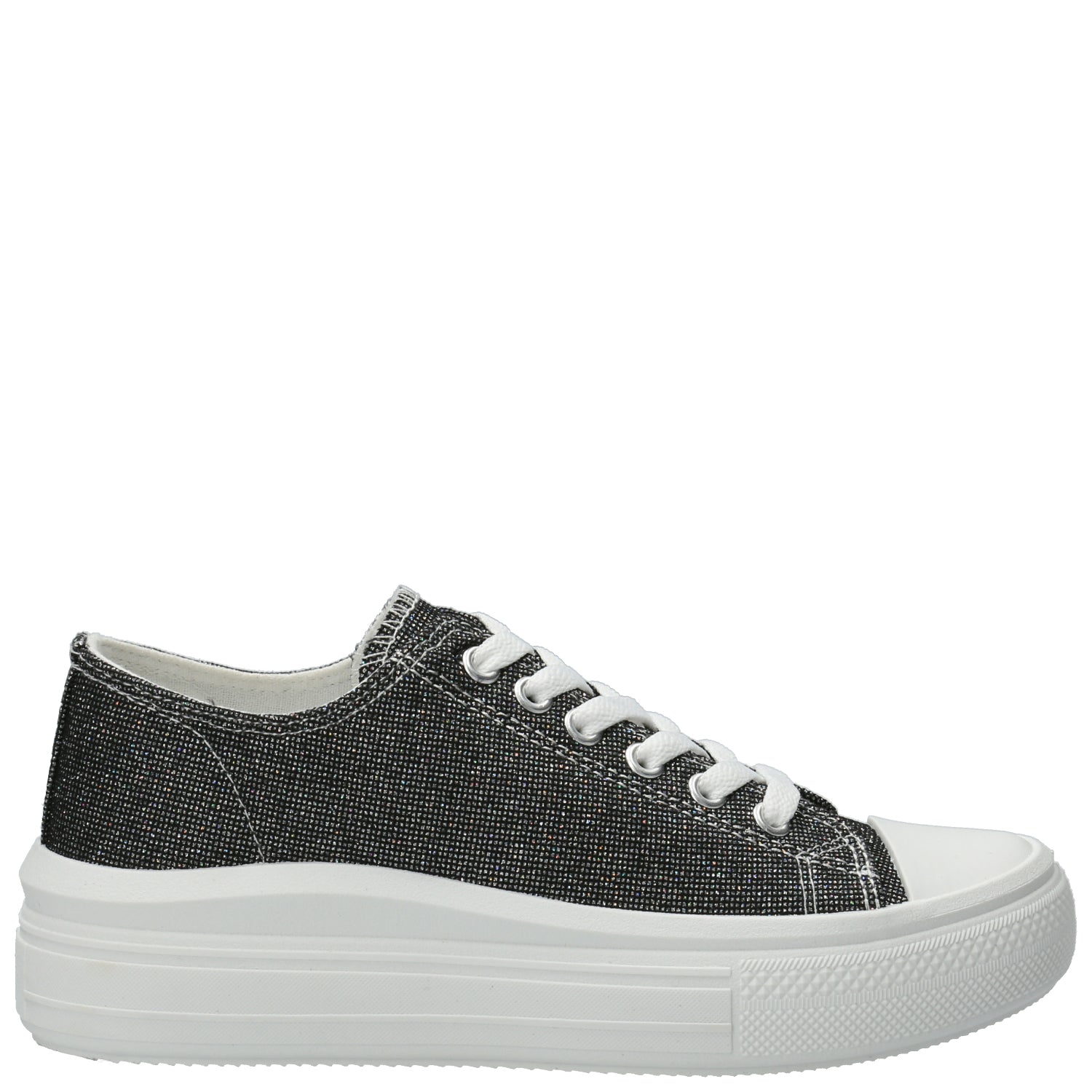 Zapatilla Mujer Lona Negro Azaleia