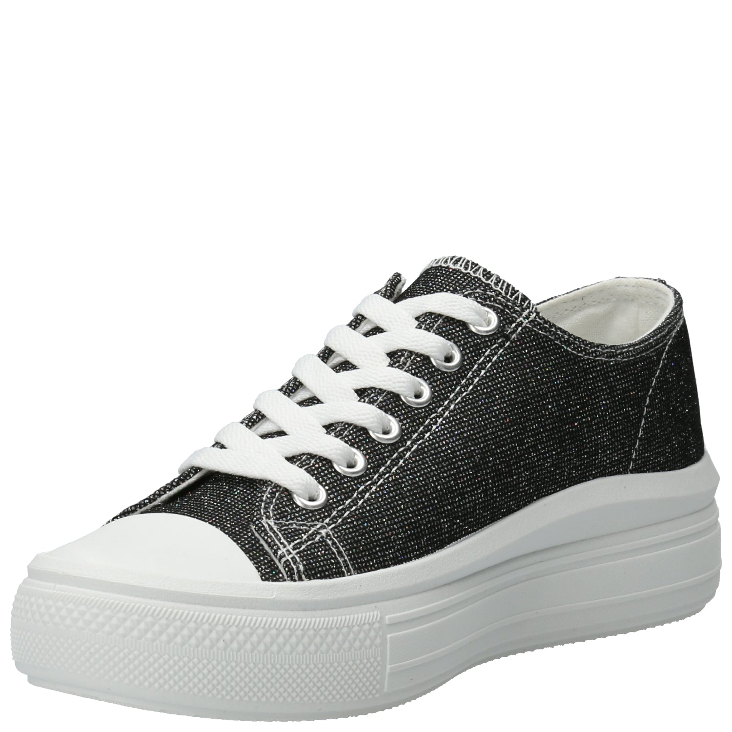 Zapatilla Mujer Lona Negro Azaleia