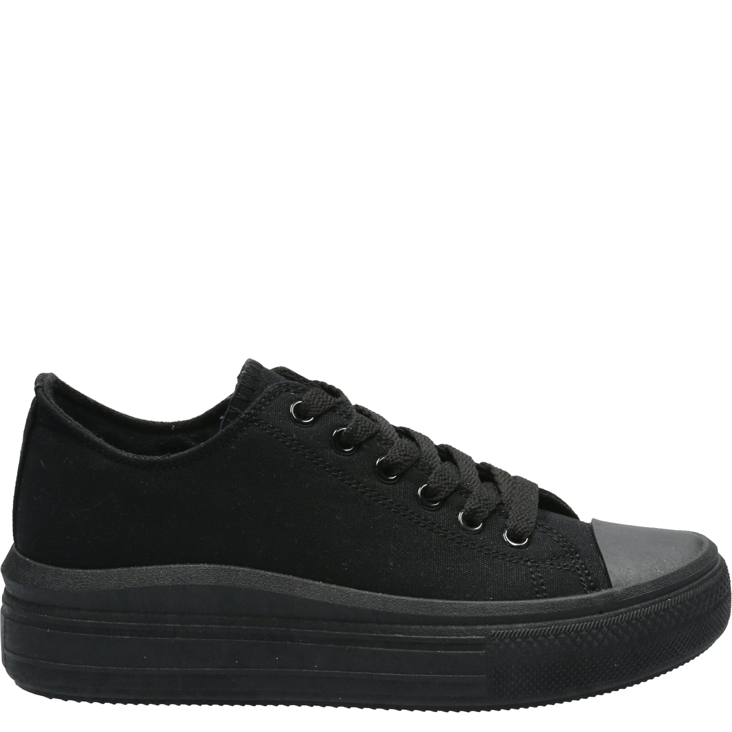 Zapatilla Mujer Lona Negro Azaleia