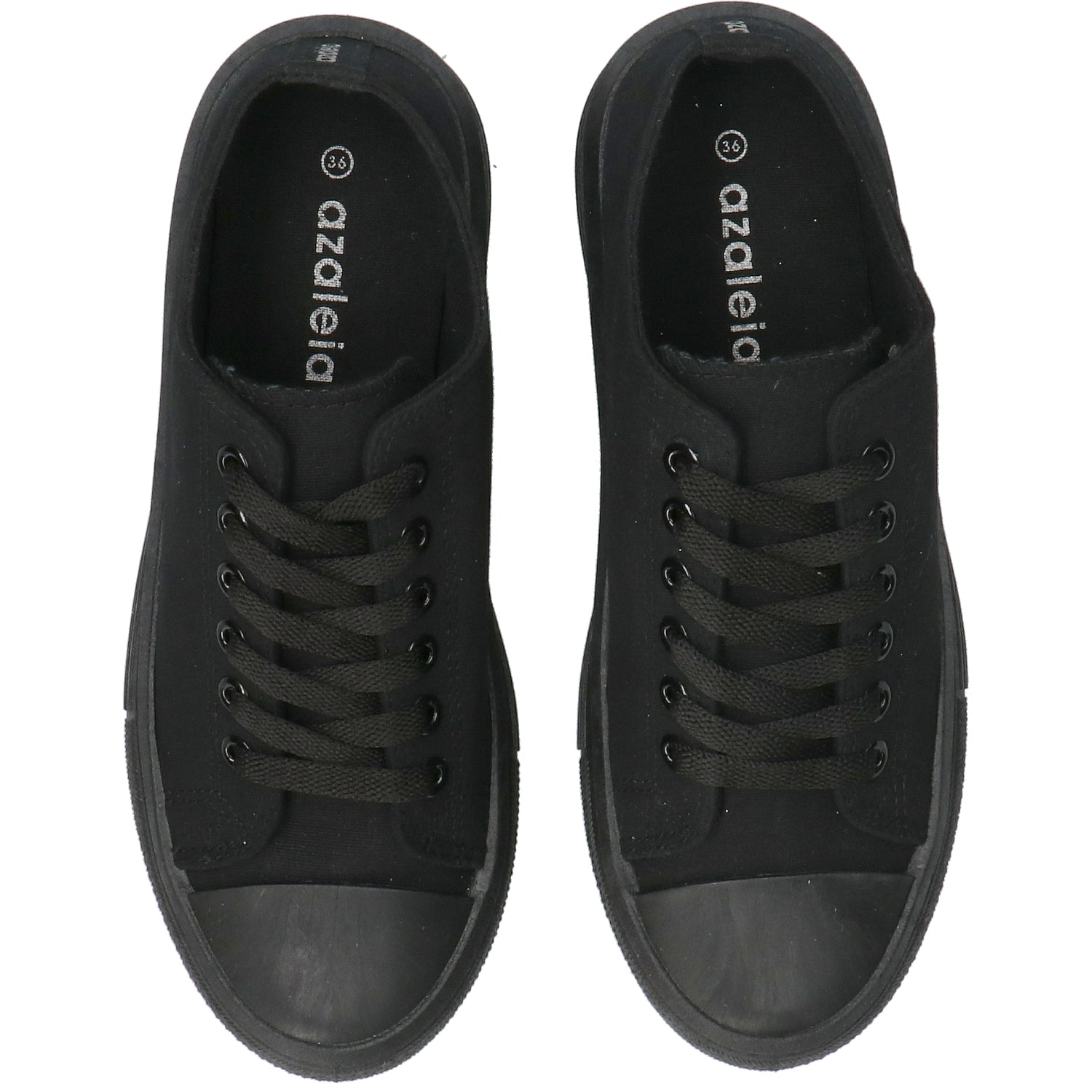 Zapatilla Mujer Lona Negro Azaleia