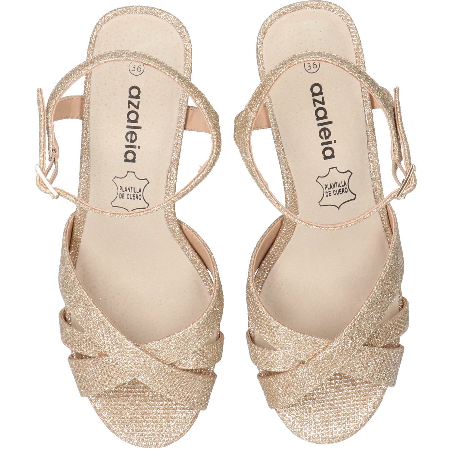 Sandalia Mujer Odelia Dorado Azaleia