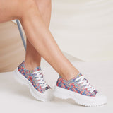 Zapatilla Mujer Bento Denim Floral Azaleia