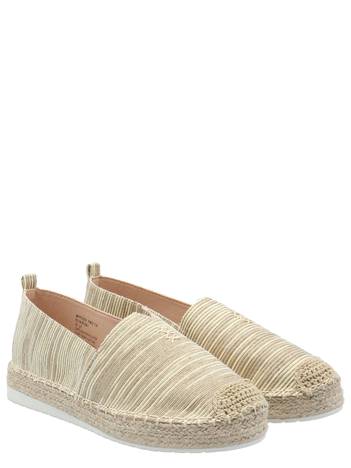 Alpargata Mujer Alessio Beige Listado Azaleia