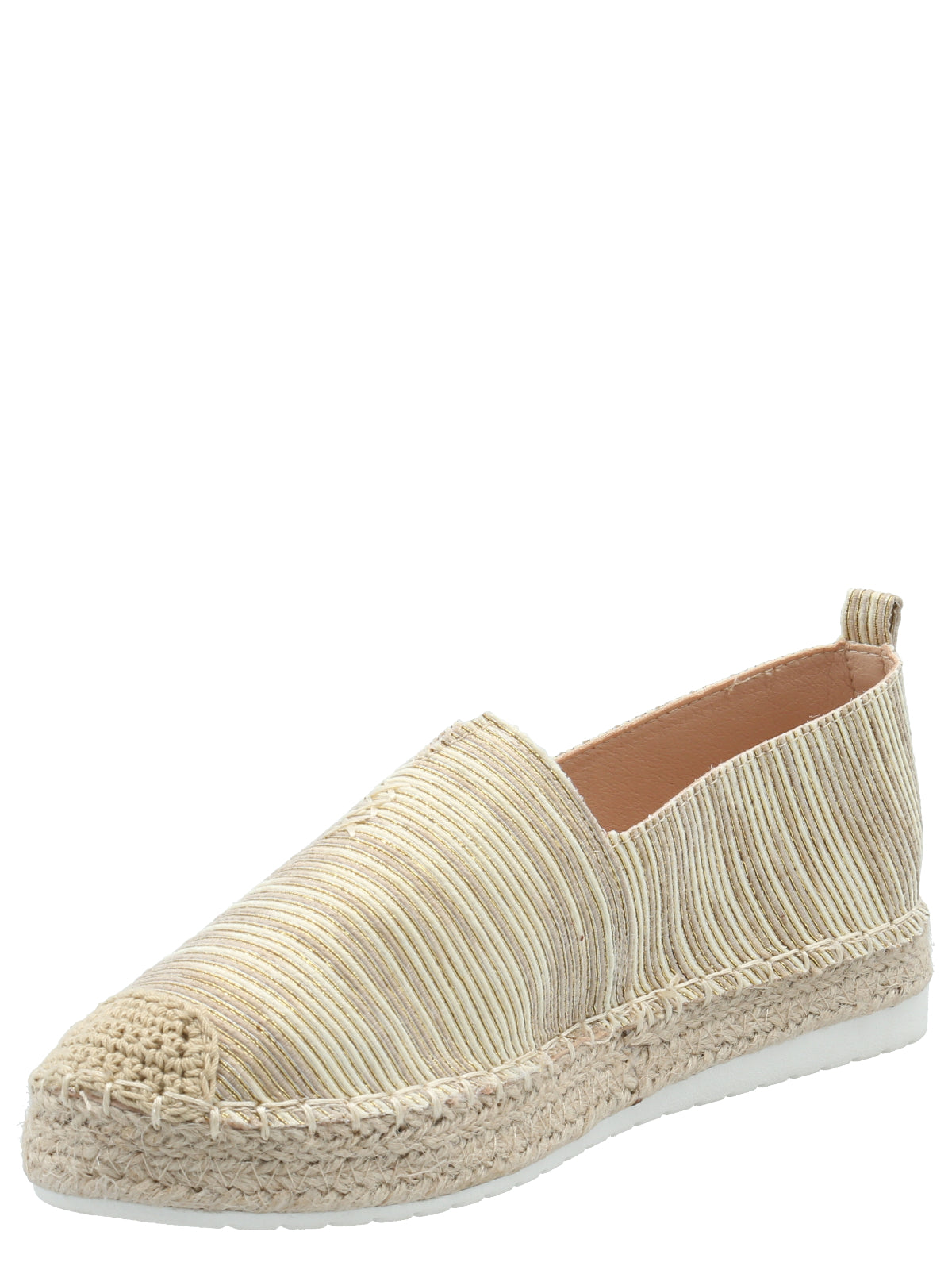 Alpargata Mujer Alessio Beige Listado Azaleia