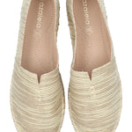 Alpargata Mujer Alessio Beige Listado Azaleia