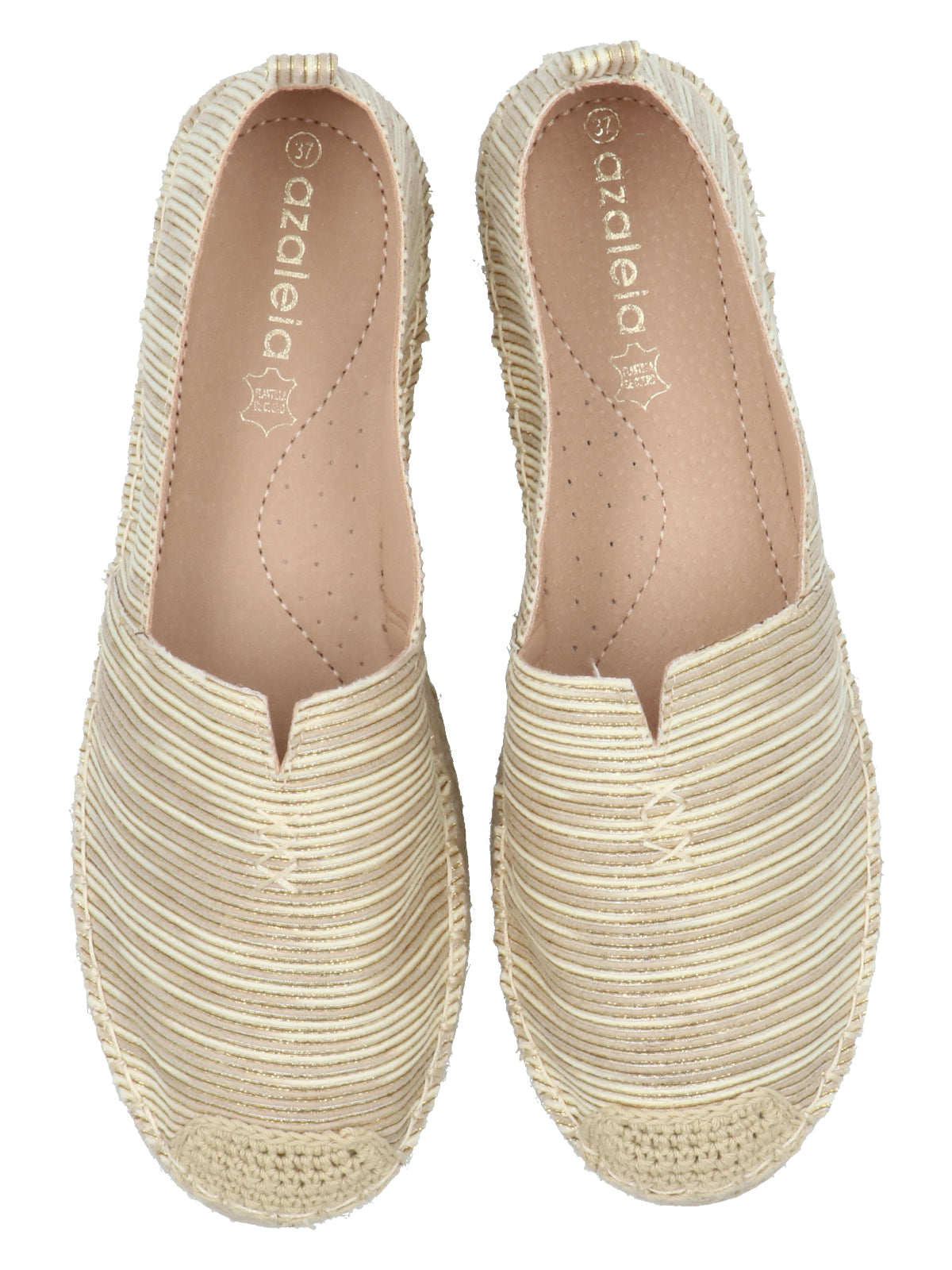 Alpargata Mujer Alessio Beige Listado Azaleia