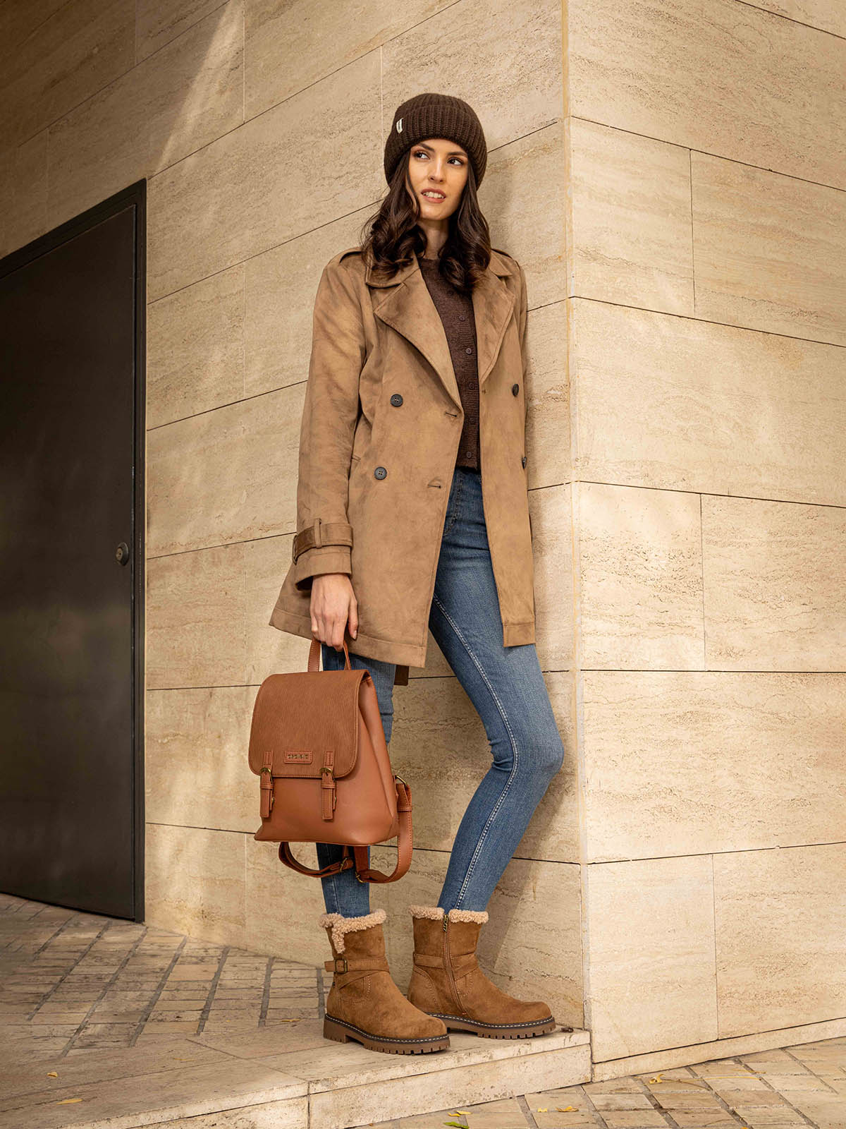 Botín Mujer Vittoria Camel Azaleia