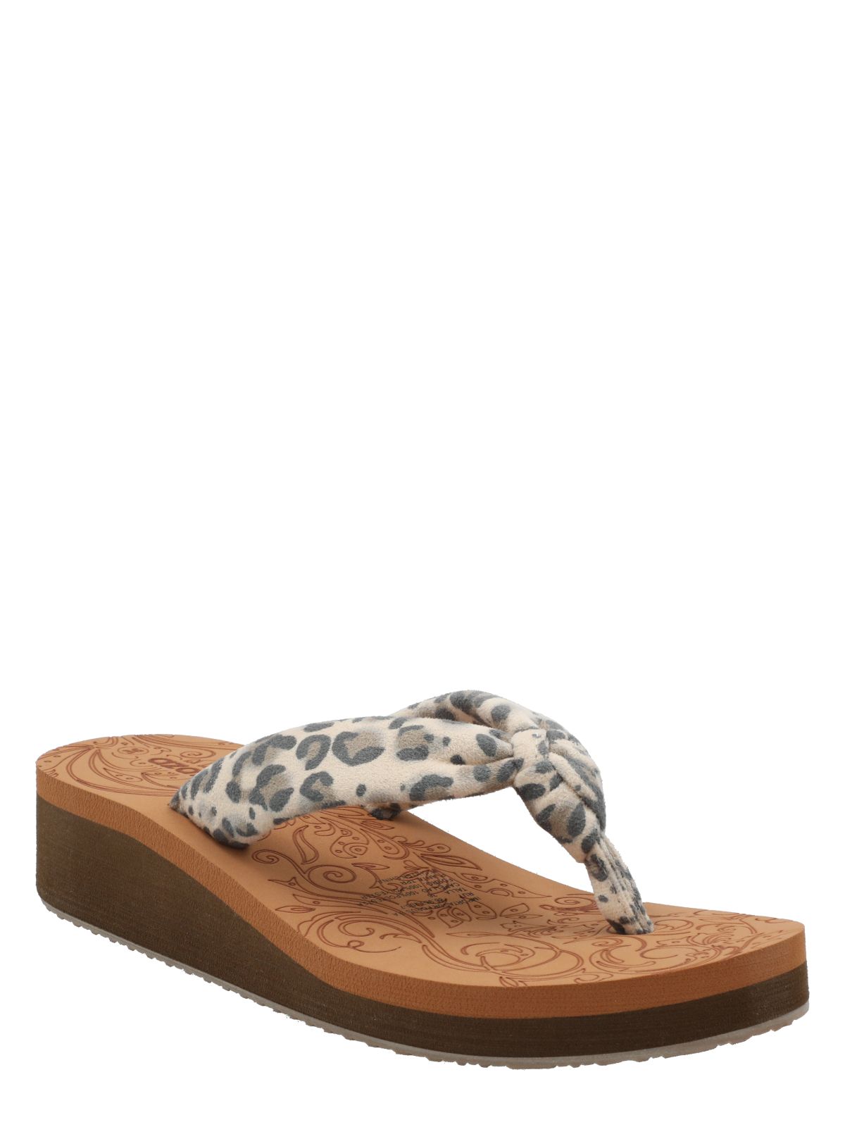 Hawaiana Mujer Zinaria Beige Leopardo Azaleia