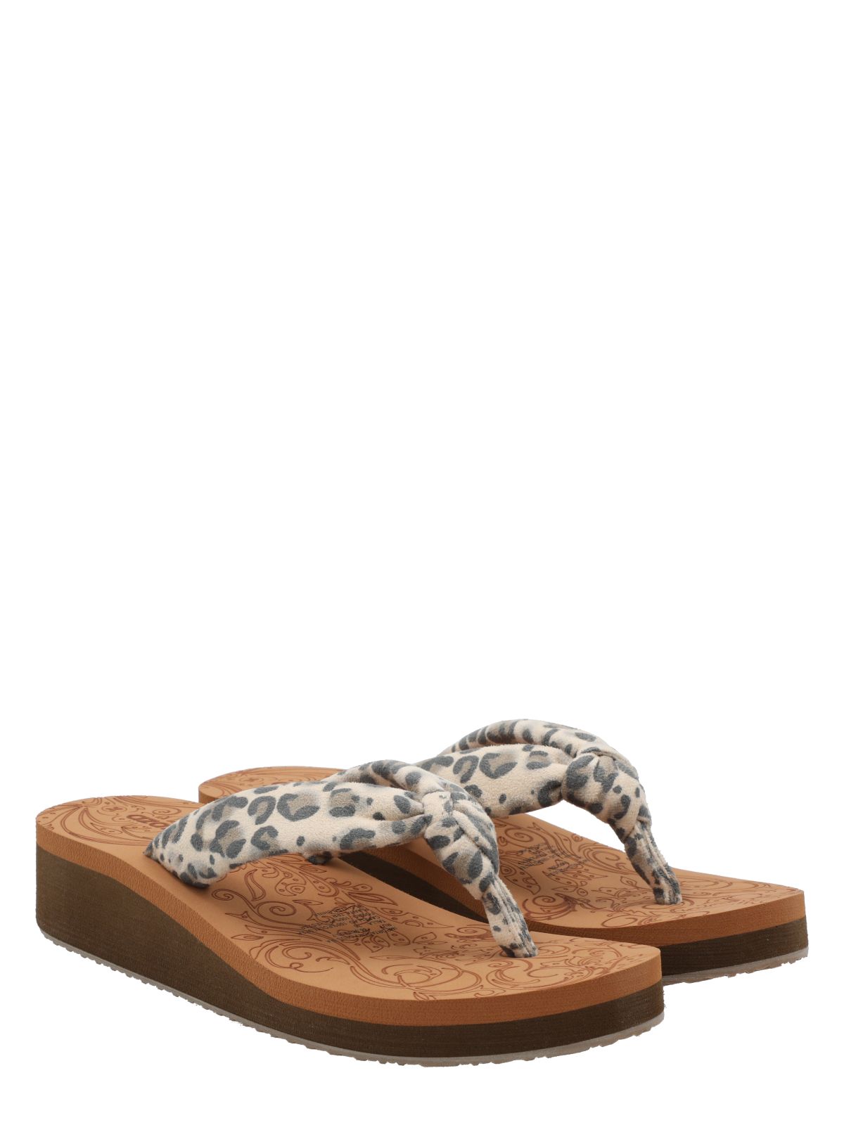 Hawaiana Mujer Zinaria Beige Leopardo Azaleia