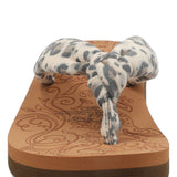 Hawaiana Mujer Zinaria Beige Leopardo Azaleia