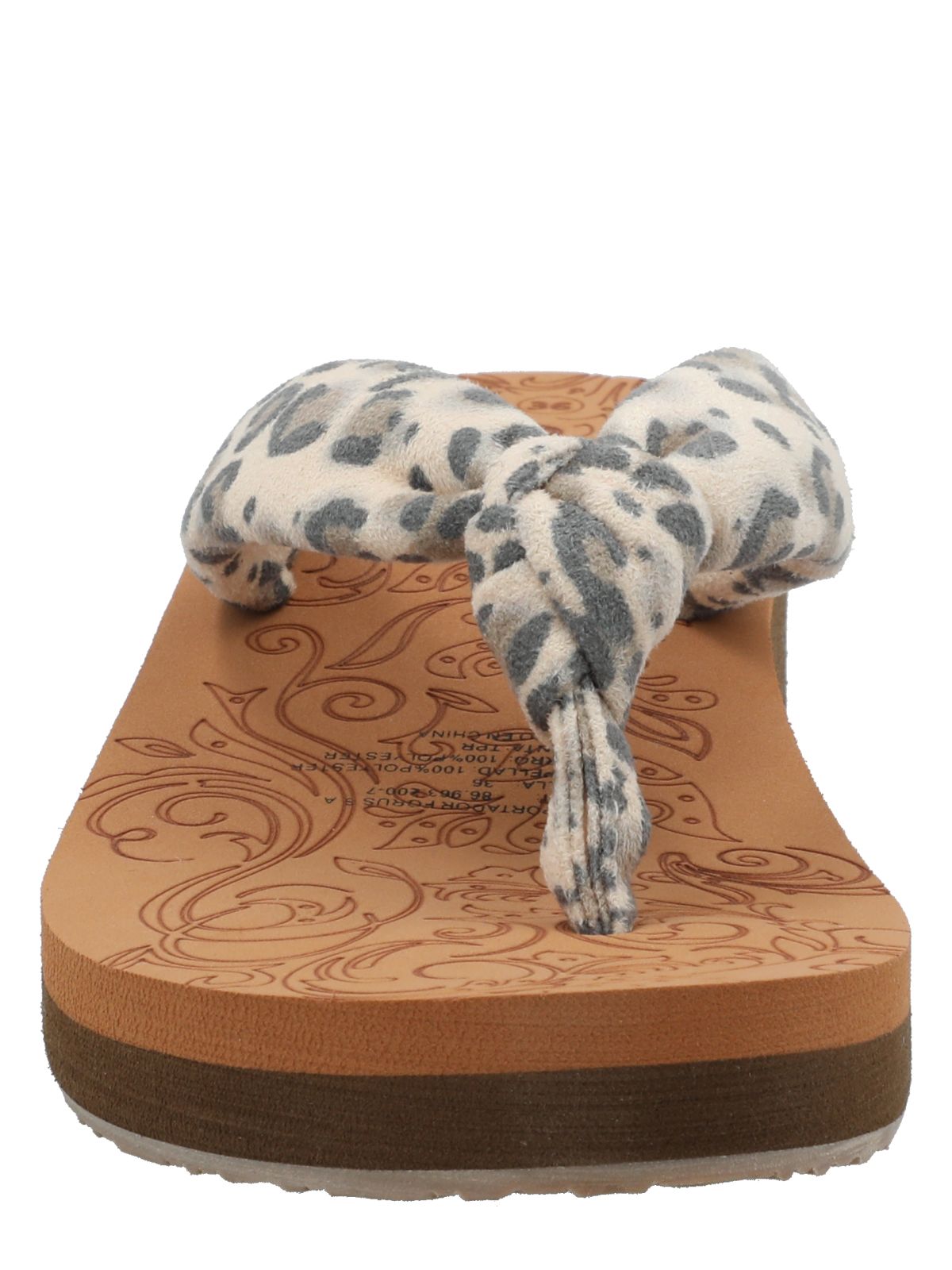 Hawaiana Mujer Zinaria Beige Leopardo Azaleia