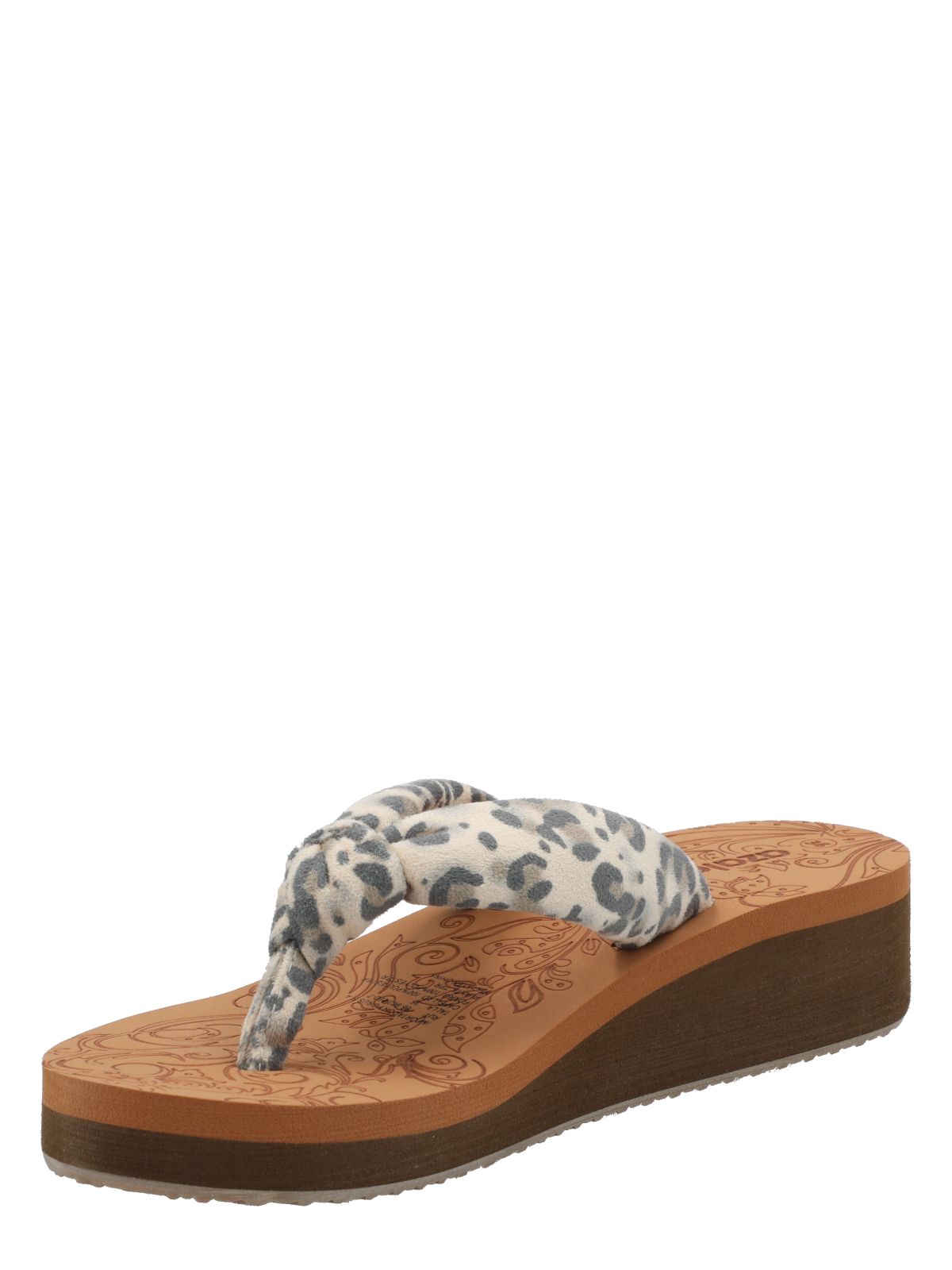 Hawaiana Mujer Zinaria Beige Leopardo Azaleia