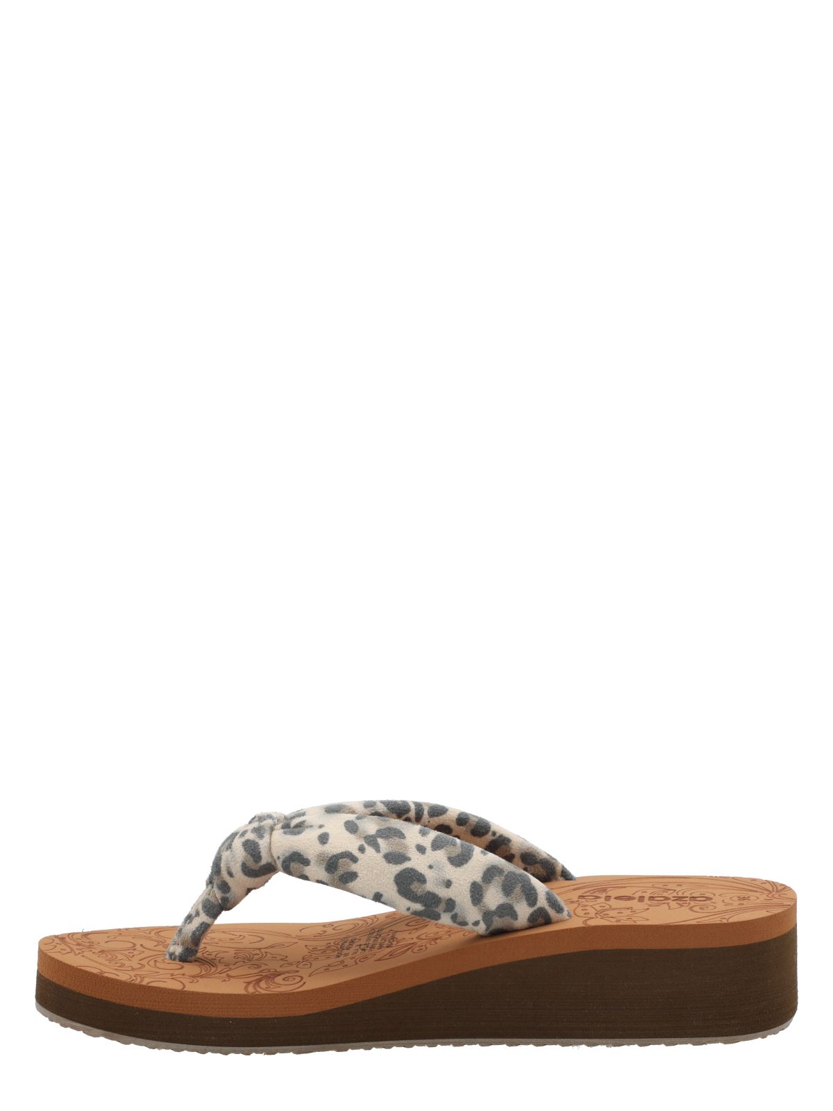 Hawaiana Mujer Zinaria Beige Leopardo Azaleia