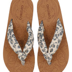 Hawaiana Mujer Zinaria Beige Leopardo Azaleia