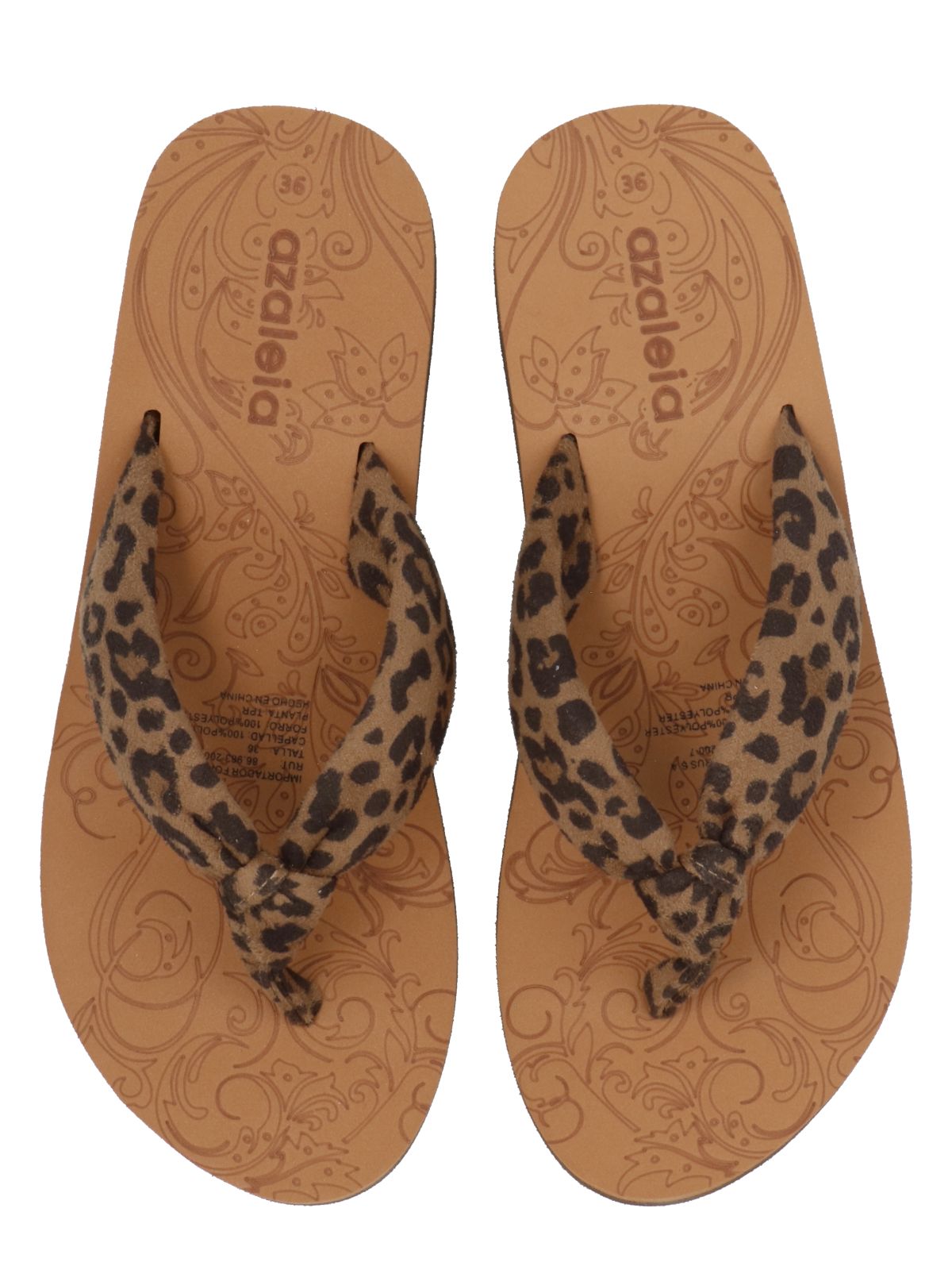 Hawaiana Mujer Zinaria Café Leopardo Azaleia