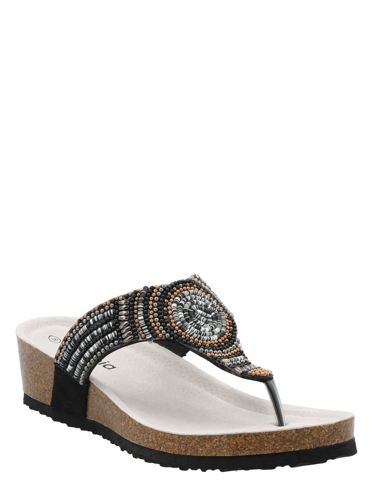 Sandalia Mujer Paloma Negro Azaleia