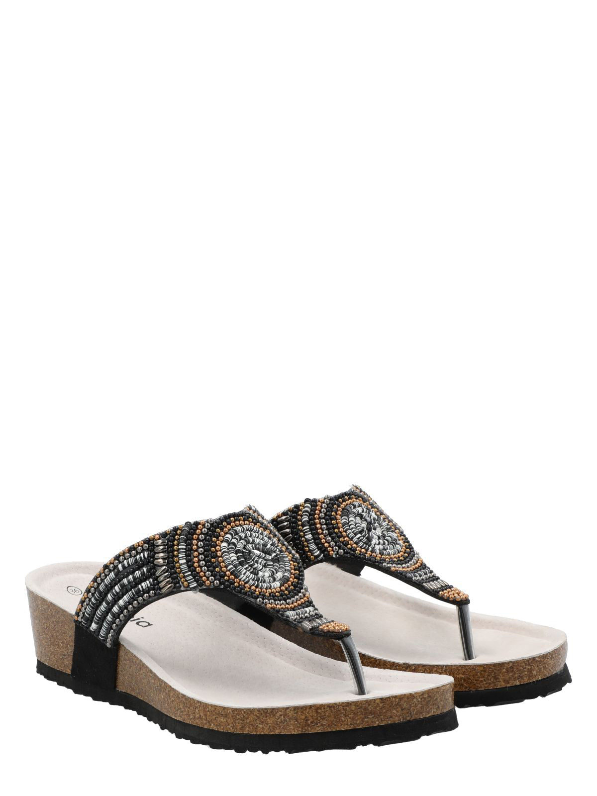 Sandalia Mujer Paloma Negro Azaleia