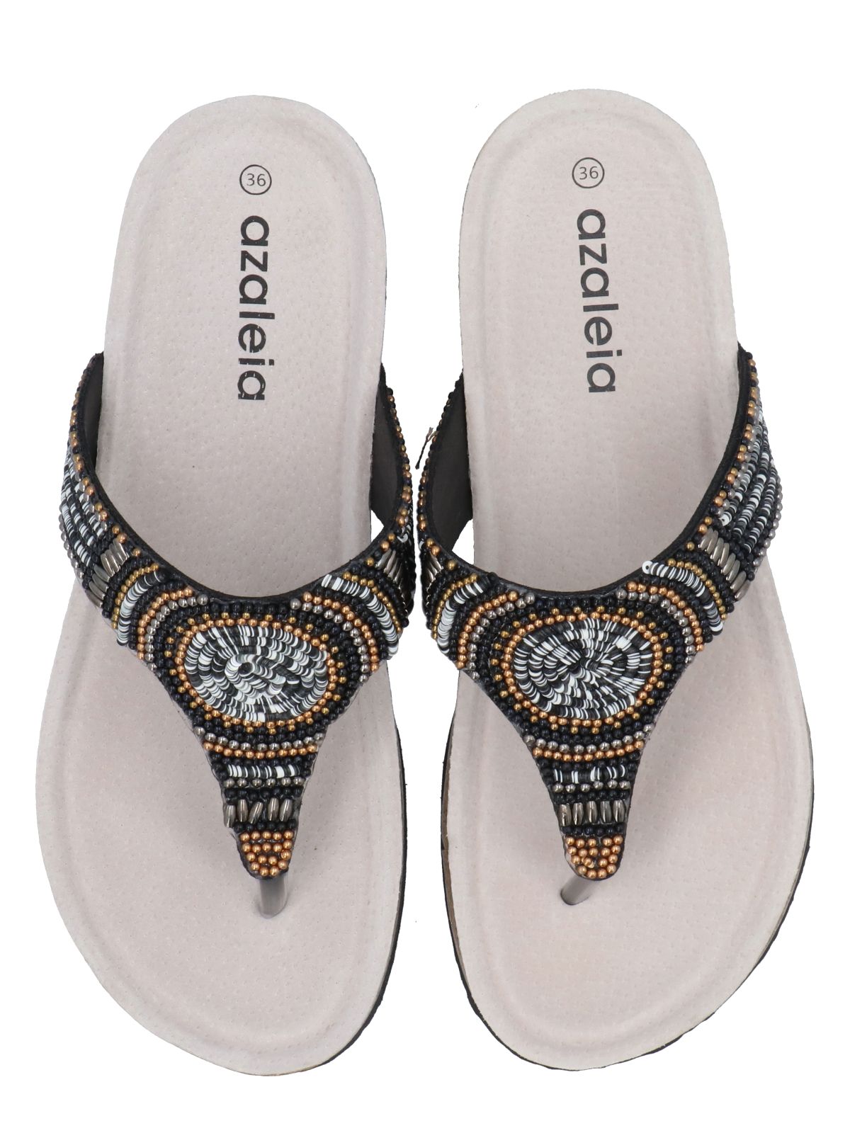 Sandalia Mujer Paloma Negro Azaleia