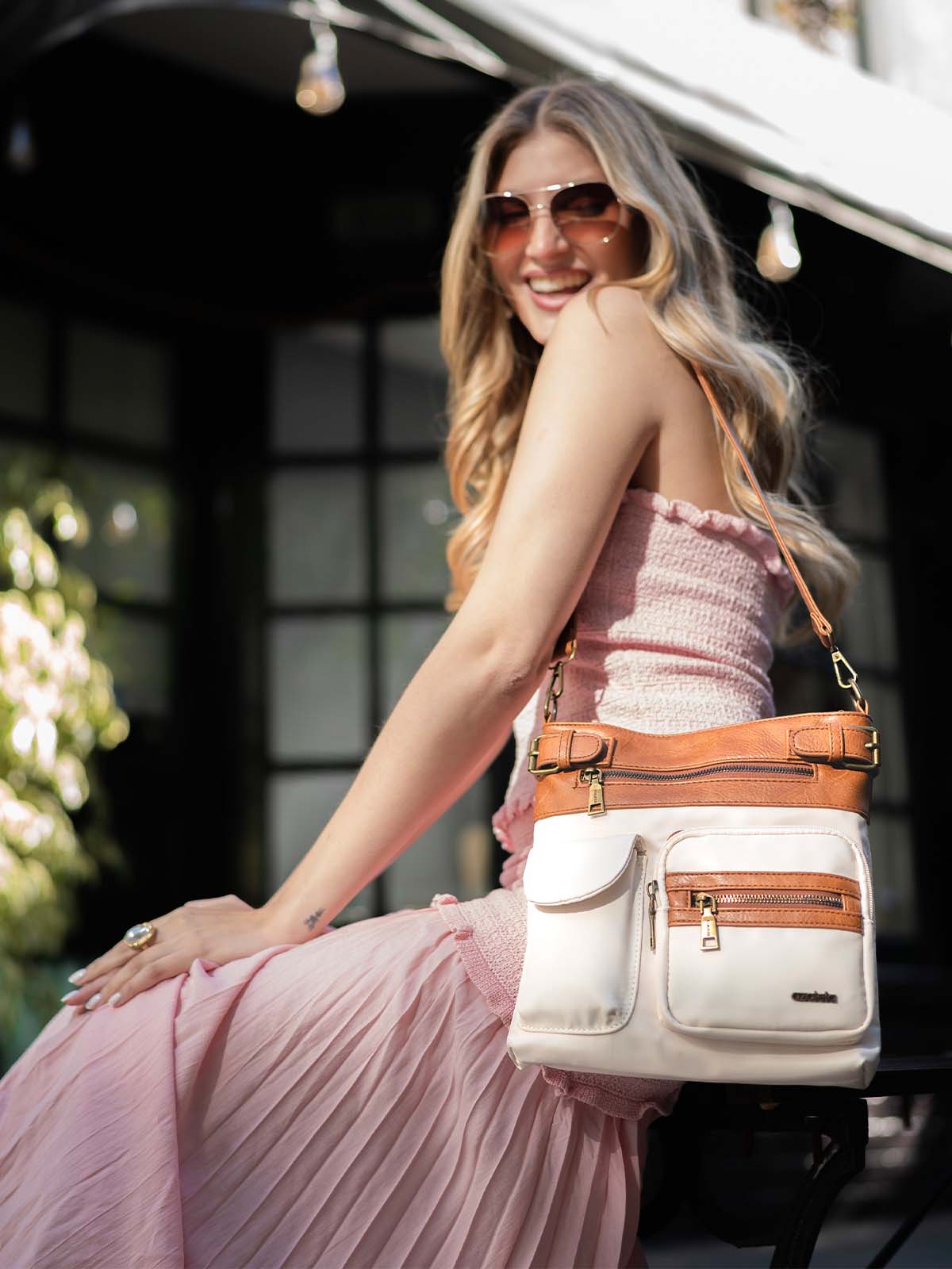 Cartera Mujer Gianna Cross Blanco Azaleia