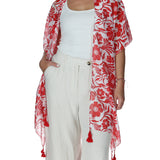 Salida De Baño Mujer Az Pareo Roses Rojo Azaleia