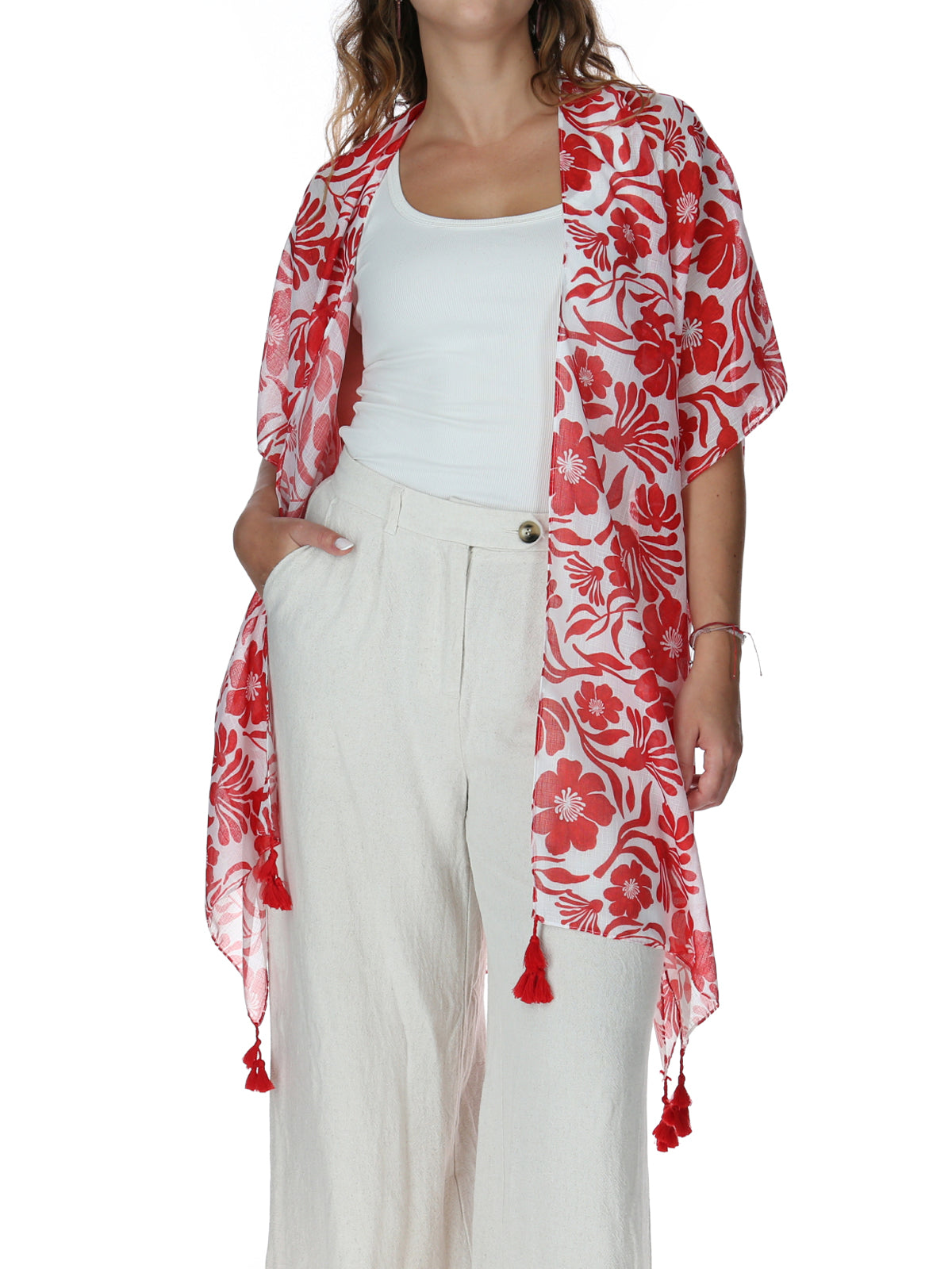 Salida De Baño Mujer Az Pareo Roses Rojo Azaleia