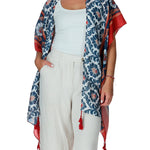 Salida De Baño Mujer Az Pareo Margareth Azul Azaleia