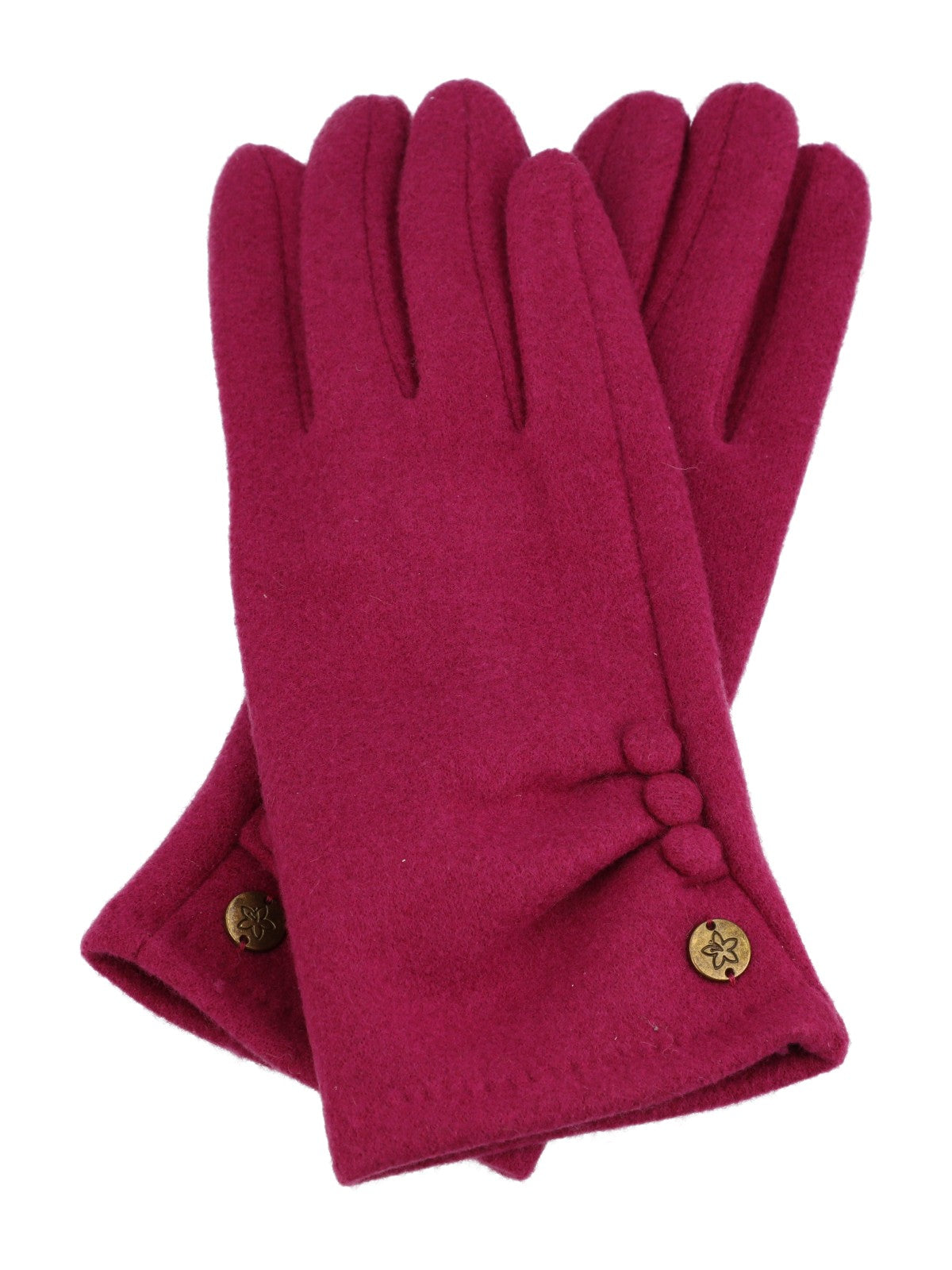 Guantes Mujer Button Glove Rojo Azaleia