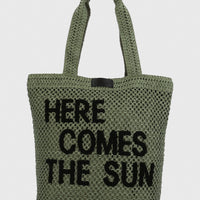 Cartera Mujer Rafia Tote Verde Azaleia