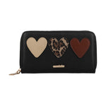 Billetera Mujer Heart Wallet Negro Azaleia