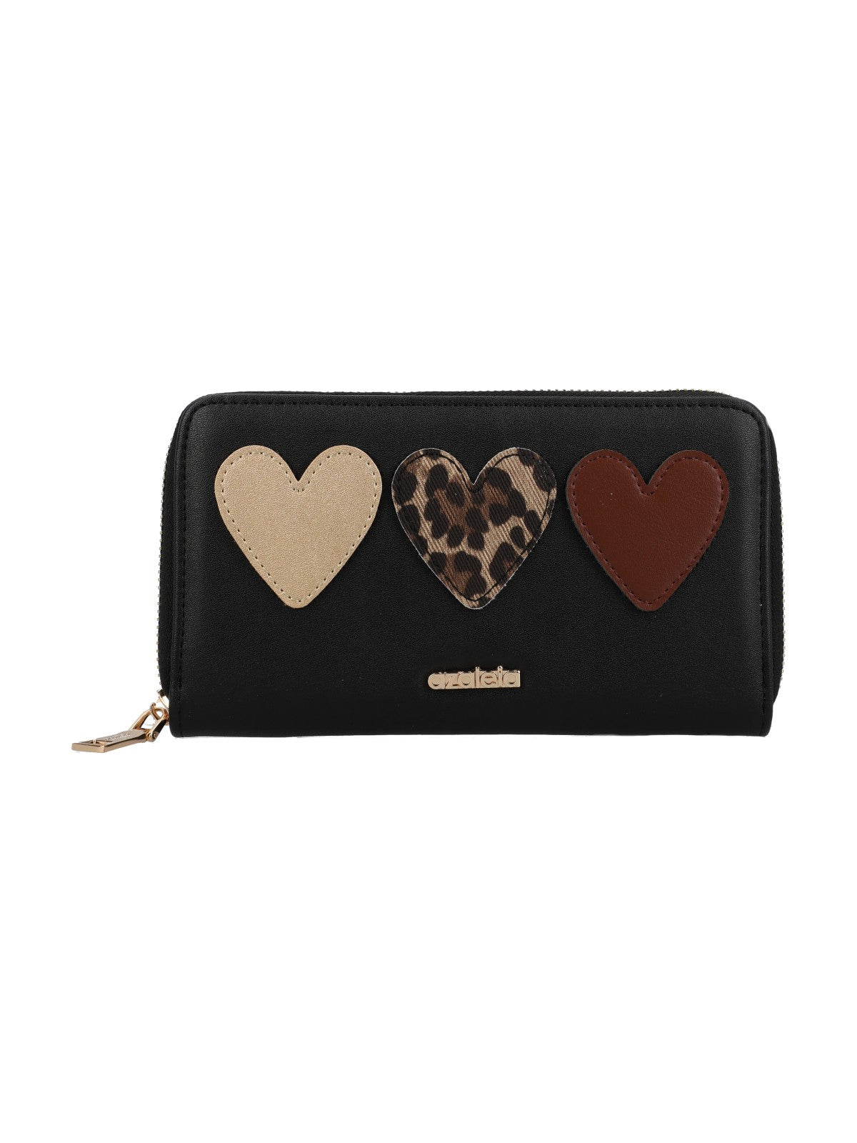 Billetera Mujer Heart Wallet Negro Azaleia