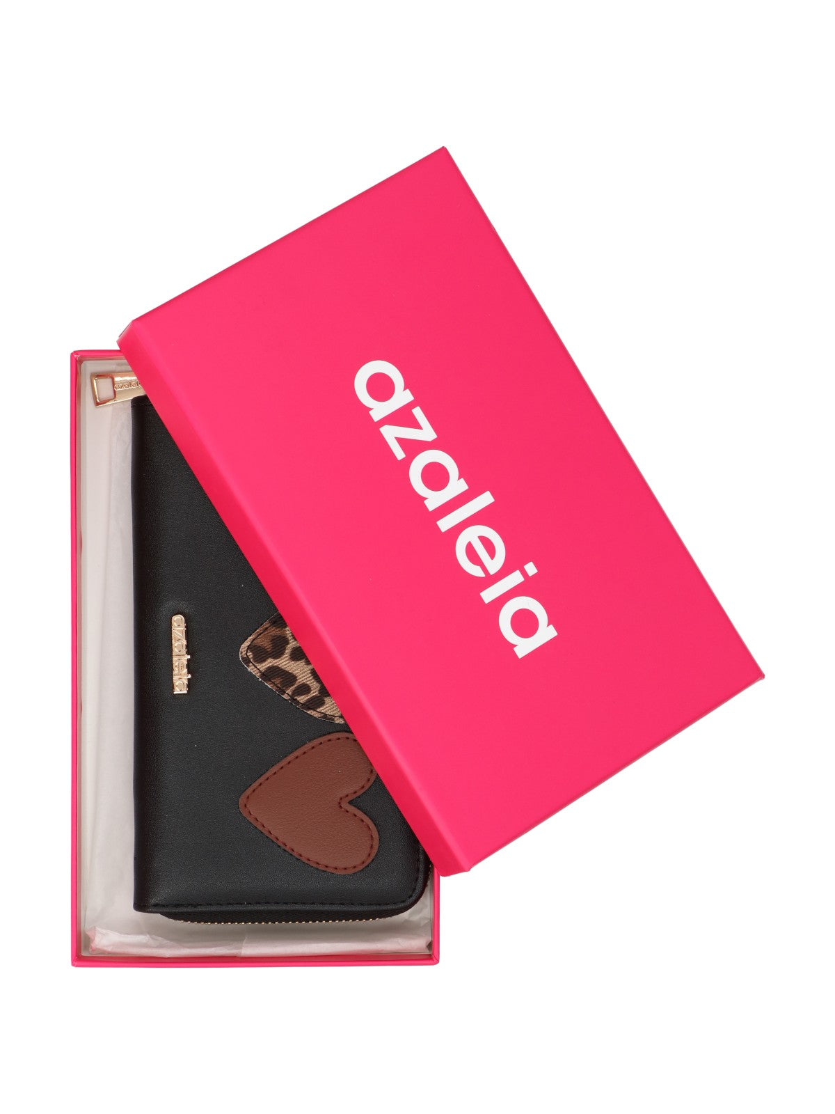 Billetera Mujer Heart Wallet Negro Azaleia