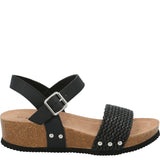 Sandalia Mujer Moneta Negro Azaleia