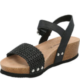 Sandalia Mujer Moneta Negro Azaleia