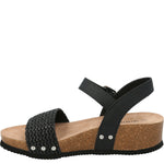 Sandalia Mujer Moneta Negro Azaleia