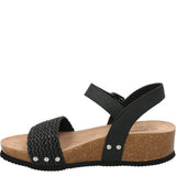 Sandalia Mujer Moneta Negro Azaleia