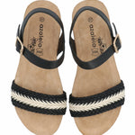 Sandalia Mujer Candida Negro Azaleia