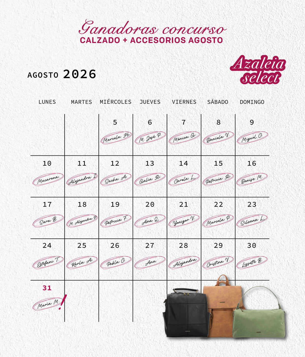 AZALEIA_CALENDARIO GANADORAS